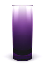 Single Purple Glass Vase Isolated On White Background