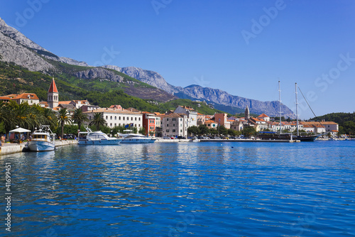 Plakat na papierze fotorealistycznym Miasto makarska w Chorwacji