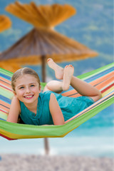 Wall Mural - Summer vacation -  lovely girl in beach resort