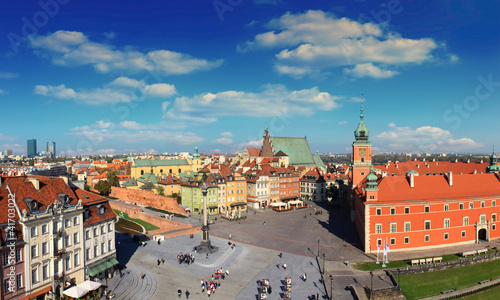 Board z aluminiowym obramowaniem Warszawa panorama stare miasto