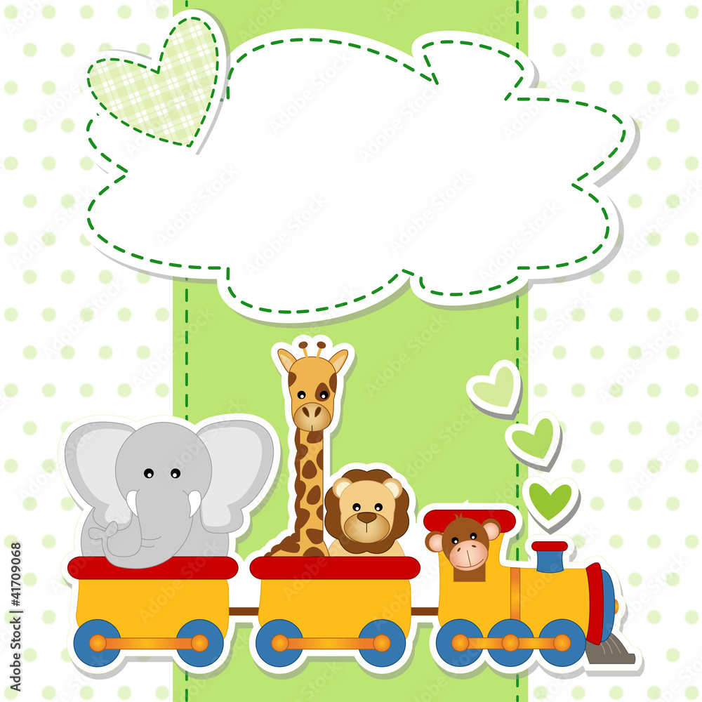 baby-shower-pociag-pociag-ze-zwierzetami