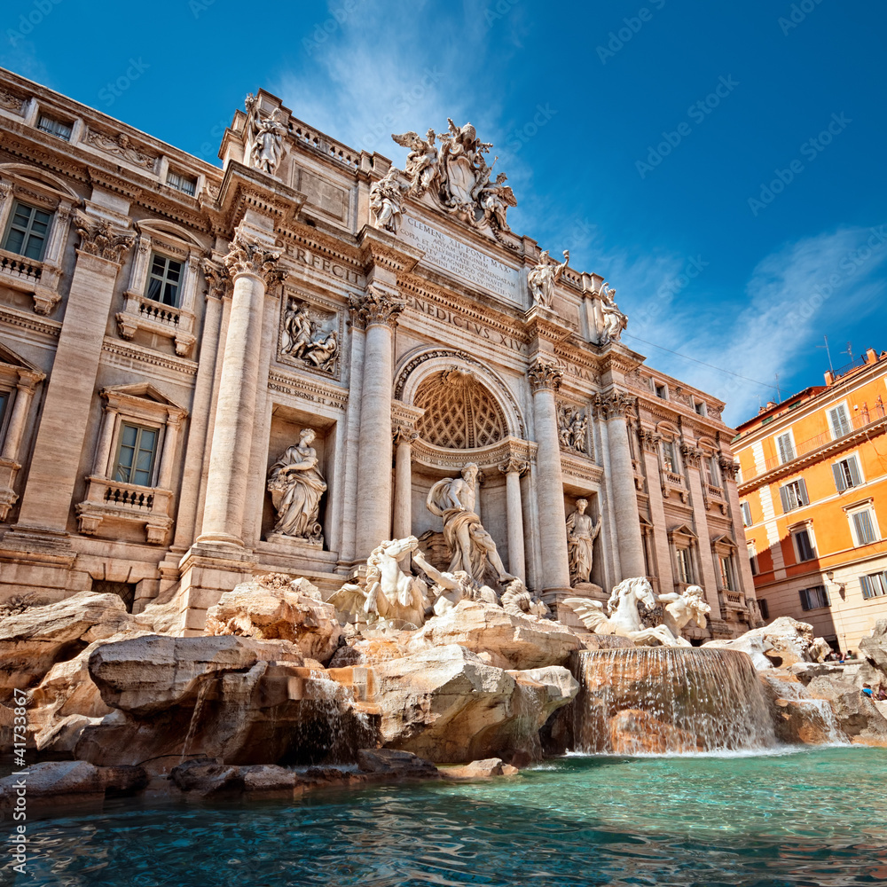 Trevi Fountain (Fontana di Trevi) in Rome - Italy