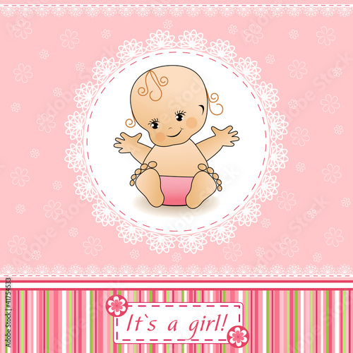 Tapeta ścienna Karta baby shower.