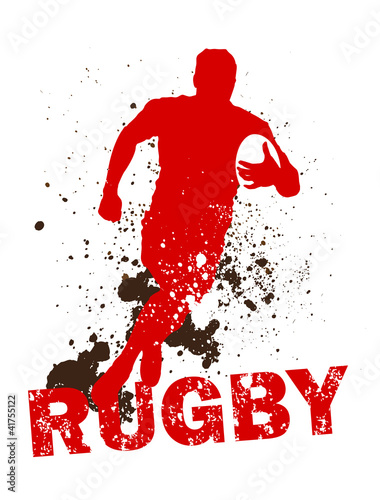 Tapeta ścienna Brudny gracz rugby