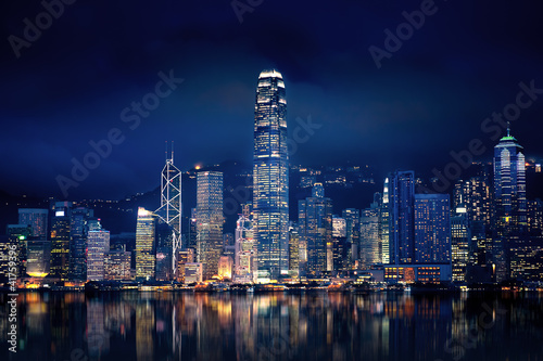 Tapeta ścienna Hong kong światła