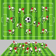 Football Field with Ball and Players