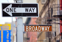 One Way Broadway Street Signs, Manhattan, New York