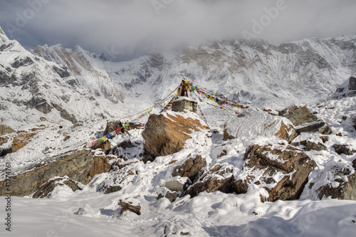 Board z aluminiowym obramowaniem Obóz bazowy w Annapurnie