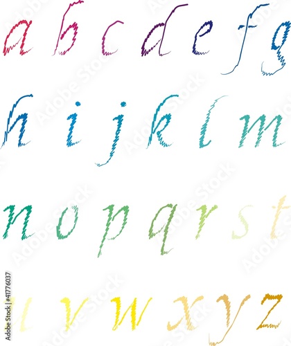 Board z aluminiowym obramowaniem Ołówek rysujący wektorowy abecadło mały list