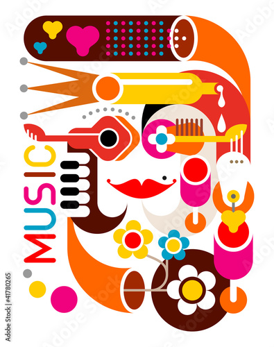 Fototapeta do kuchni Music - vector poster