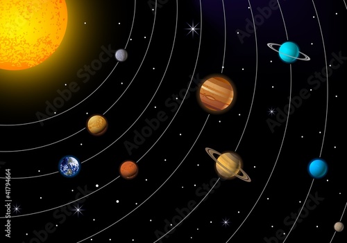 Nowoczesny obraz na płótnie solar system