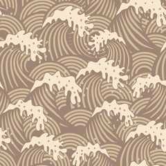  Seamless pattern with waves
