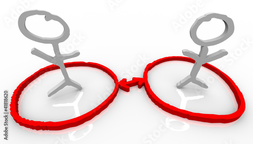 Two People Communication Network Connections
