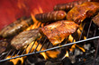 Seafood on grill
