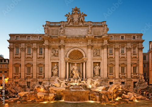 Plakat Fontanna di Trevi (Fontana di Trevi) w Rzymie - Włochy