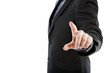 © jannoon028 - Business man touching an imaginary screen against white backgrou