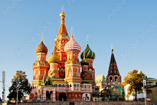 Obraz w ramie St. Basil's Cathedral, Red Square, Moscow