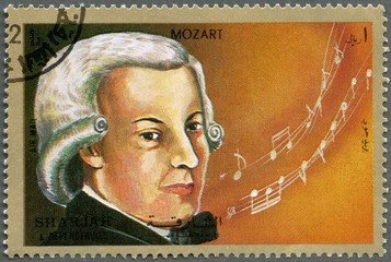 Wall Mural - SHARJAH & DEPENDENCIES - 1972: shows Wolfgang Amadeus Mozart