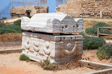 Wall Mural - The Sarcophagus in Caesarea. Israel.