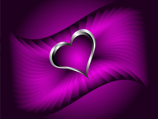 Sticker - A purple hearts Valentines Day Background