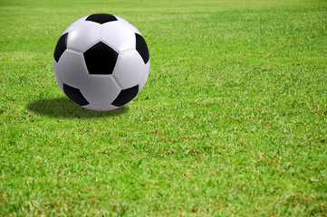  A Football in the soccer field