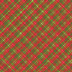 Wall Mural - Christmas plaid background, seamless pattern included