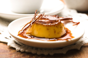 Delicious creme caramel dessert