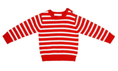 Wall Mural - orange striped sweater for children