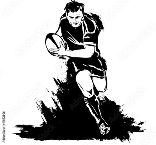 Dekoracja na wymiar  bieganie-w-rugby-z-pilka