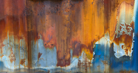 blue and rusty texture