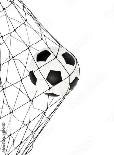 Fototapeta do kuchni soccer ball in the net gate