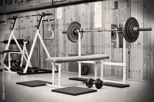 Fototapeta na wymiar interior of an old gym