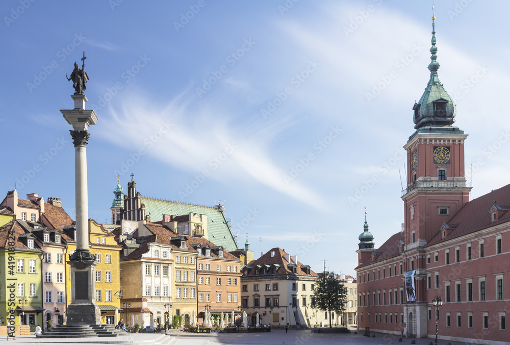 Warsaw, the Castle Square - obrazy, fototapety, plakaty 