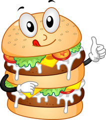 Poster - Burger Mascot