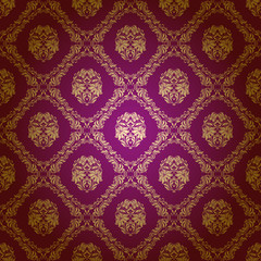 Wall Mural - damask seamless floral pattern