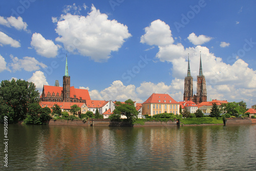 Plakat na papierze fotorealistycznym Ostrów tumski - wrocław
