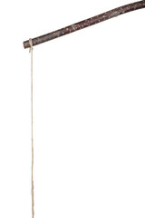 Fototapete - Stick and string isolated on white