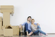 © .shock - Young couple moving in new home