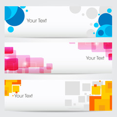 Wall Mural - Vector illustration of banners or website headres.