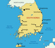 Republic of Korea - vector map