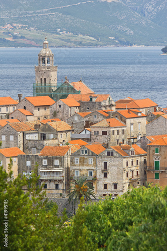 Obraz na płótnie canvas czteroczęściowy "tetraptyk" Korcula. 