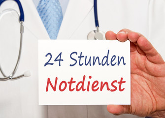 Poster - 24 Stunden Notdienst