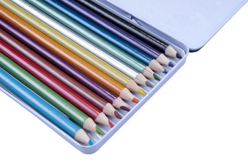 Colorful Pencils on the isolated background