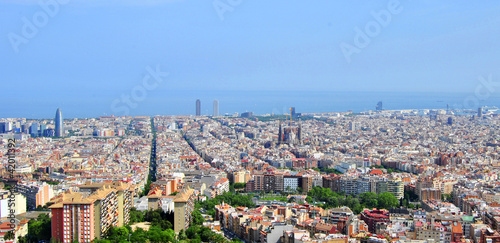 Fotoboard na płycie Panoramiczny widok z barcelona, ​​hiszpania (europa)