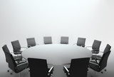 Fototapeta  - Empty meeting room and conference table