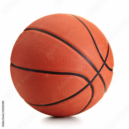 Naklejka ścienna Basketball ball over white background