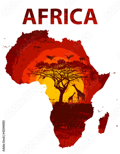 Naklejka na szybę Africa