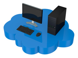 Sticker - concept of cloud computing