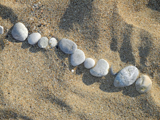 Sticker - Kiesel an einem Strand