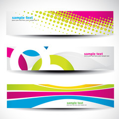 Wall Mural - abstract header set